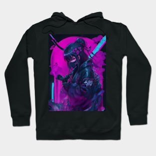 Neon ninja girl Hoodie